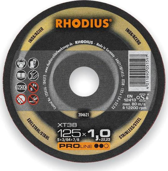 Picture of RHODIOUS ANGLE GRINDER DISKS ΙΝΟΧ Φ125Χ1mm