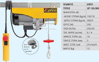 Picture of EXPRESS ELECTRIC WIRE ROPE LIFTING TACKLE 150/300-18m (63021)