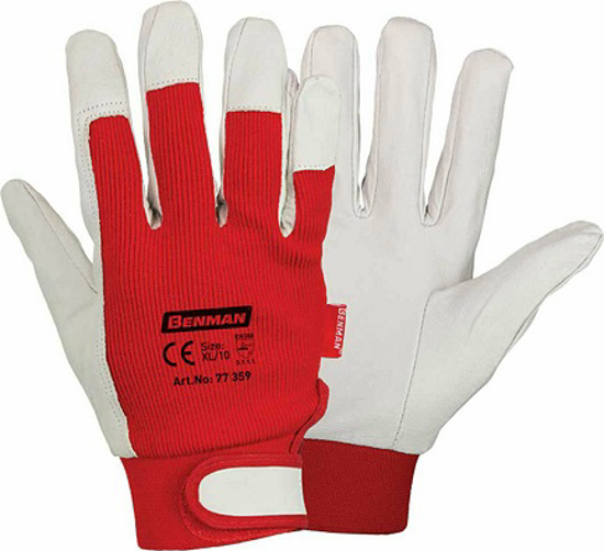 Picture of BENMAN FABRIC AND LEATHER GLOVES WITH VELCRO 10"/XL (77359)